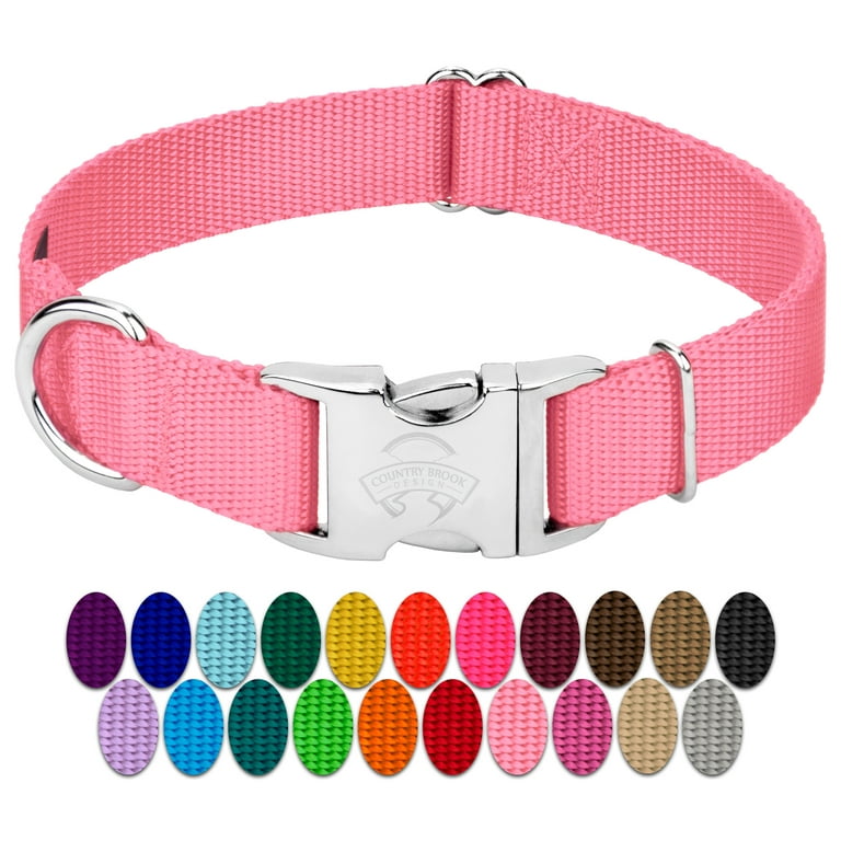 Country Brook Design Premium Nylon Dog Collars Various colors sizes available