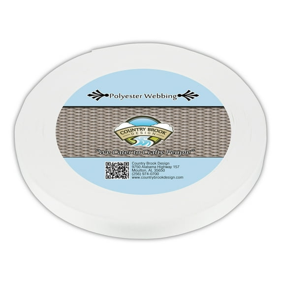 Country Brook Design - Printable Heat Set Lanyard Polyester Webbing (3/4 Inch, 50 Yards)
