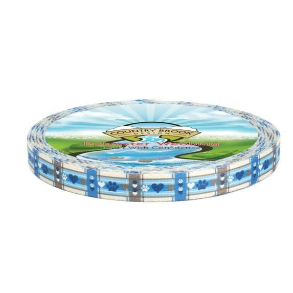 Country Brook Design - Puppy Picnic Polyester Webbing (1/2 Inch, 50 Yards)