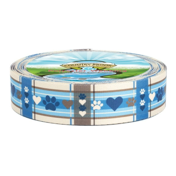 Country Brook Design - Puppy Picnic Polyester Webbing (1 Inch)