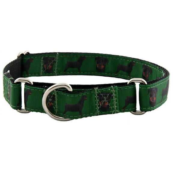 Country Brook Petz® Rottweiler Ribbon Martingale Dog Collar Limited Edition, Medium