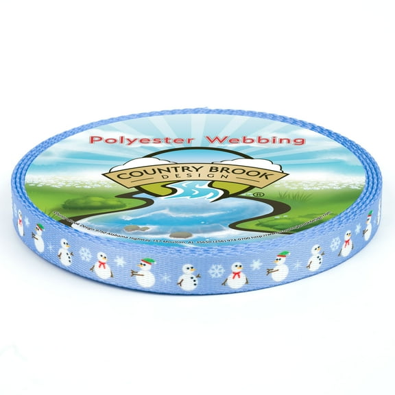 Country Brook Design - Snowman Polyester Webbing (3/4 Inch, 10 Yards)