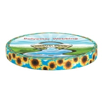 Country Brook Design - Sunflowers Polyester Webbing (3/4 Inch, 10 Yards)