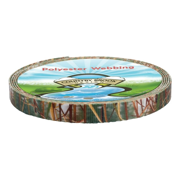 Country Brook Design - Waterfowl Camo Polyester Webbing (3/4 Inch, 10 Yards)