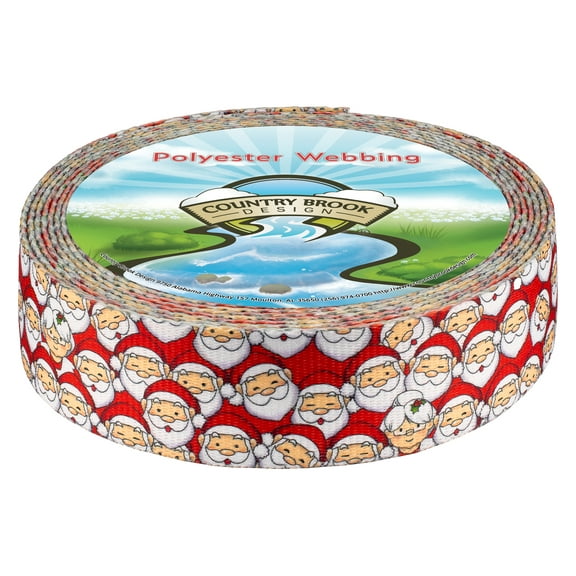 Country Brook Design - Where’s Merry Polyester Webbing (1 1/2 Inch, 10 Yards)