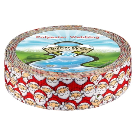 Country Brook Design - Where’s Merry Polyester Webbing (1 1/2 Inch, 50 Yards)