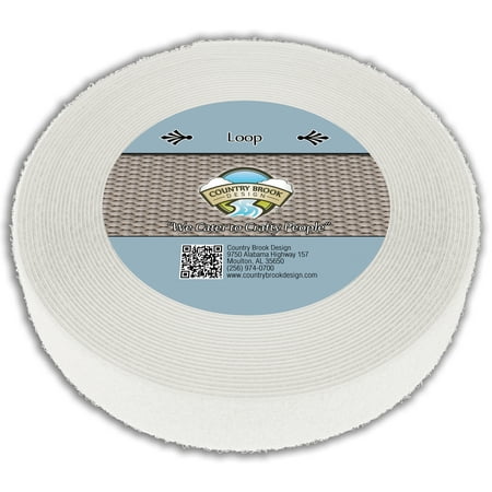 Country Brook Design® White Sew On Loop Only (1 1/2 inch, 5 yards)