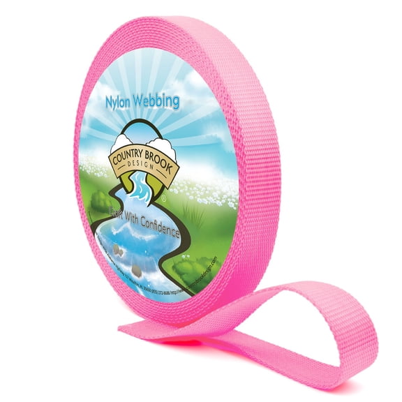 Country Brook Design&reg; 1 Inch Hot Pink Heavy Nylon Webbing