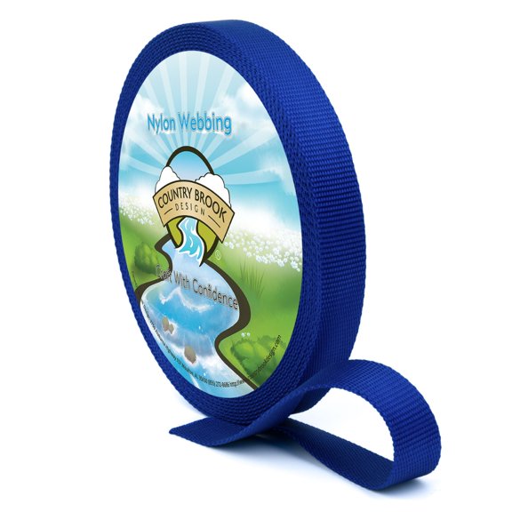 Country Brook Design&reg; 1 Inch Royal Blue Heavy Nylon Webbing