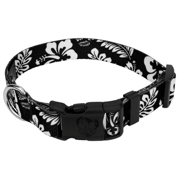 Country Brook Design® Deluxe Black Hawaiian Dog Collar