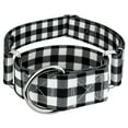 thumbnail image 1 of Country Brook Petz® 1 1/2 inch Black & White Buffalo Plaid Martingale Dog Collar, Medium, 1 of 7