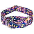 thumbnail image 1 of Country Brook Petz® 1 1/2 inch Blue Boho Mandala Martingale Dog Collar, Large, 1 of 6