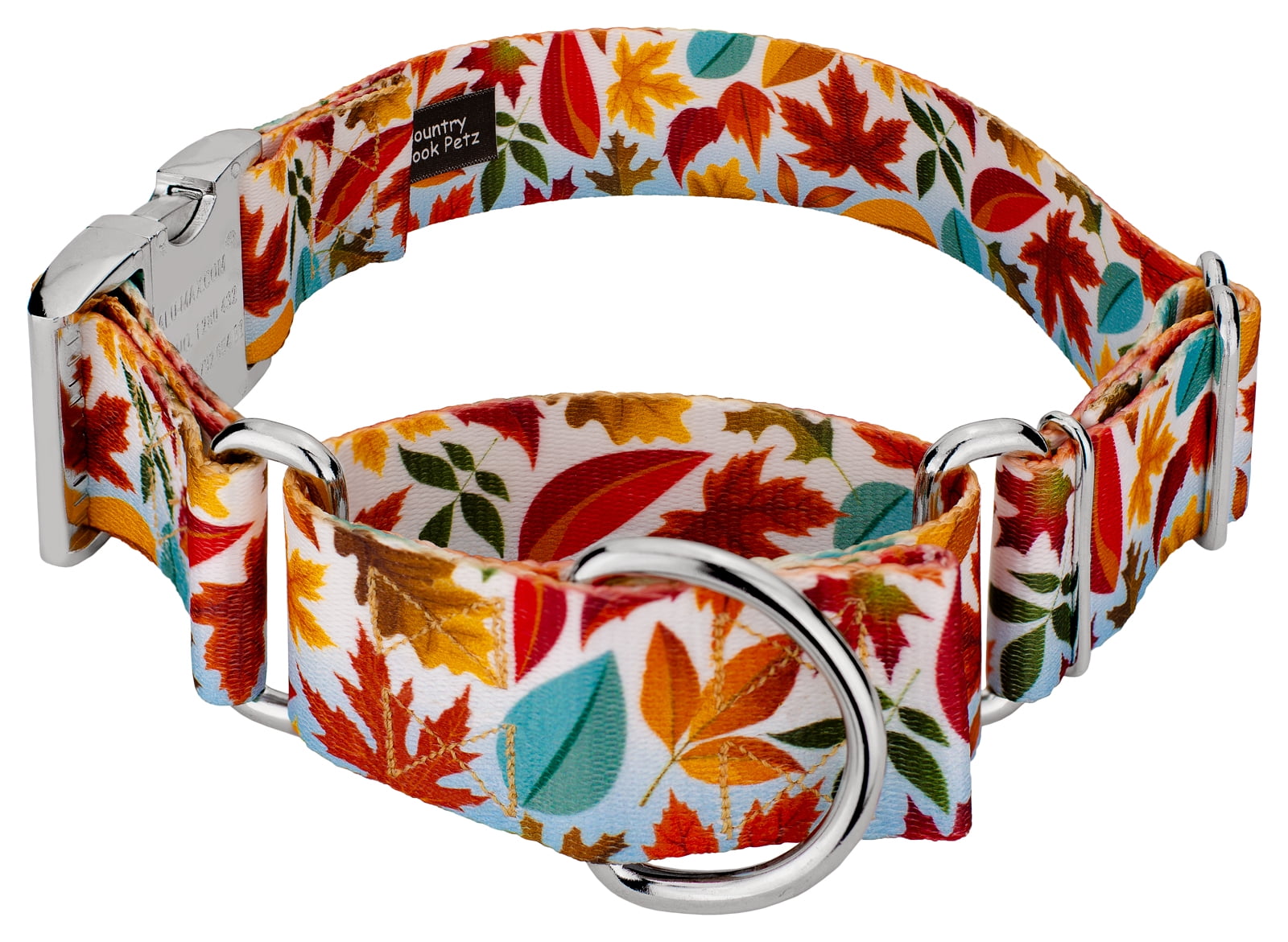 Country Brook Petz® 1 1/2 inch Brisk Autumn Martingale with Premium Buckle, Medium