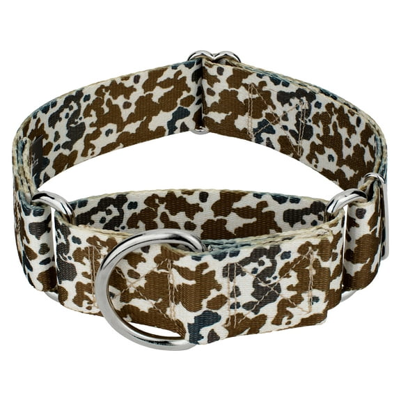 Country Brook Petz® 1 1/2 inch Cow Print Martingale Dog Collar, Large