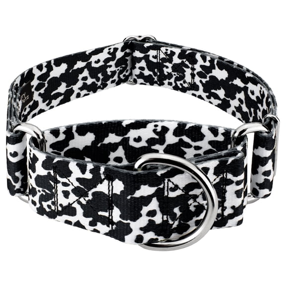 Country Brook Petz - HossFit Jr Wide Martingale Dog Collar (Dairy Cow, Medium)