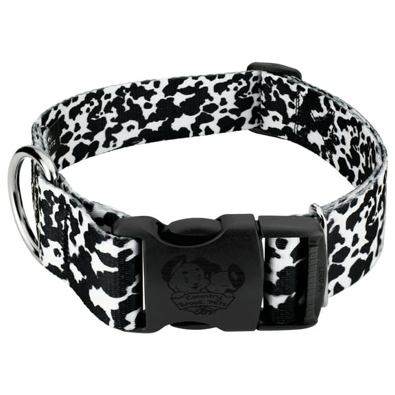 Country Brook Petz® 1 1/2 inch Deluxe Dairy Cow Dog Collar, Medium