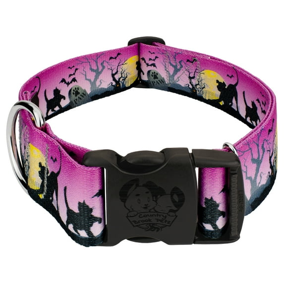 Country Brook Petz® 1 1/2 inch Deluxe Graveyard Dog Collar, Extra Large
