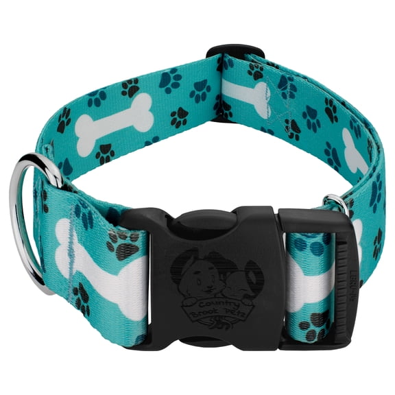 Country Brook Petz® 1 1/2 inch Deluxe Oh My Dog Collar, Medium