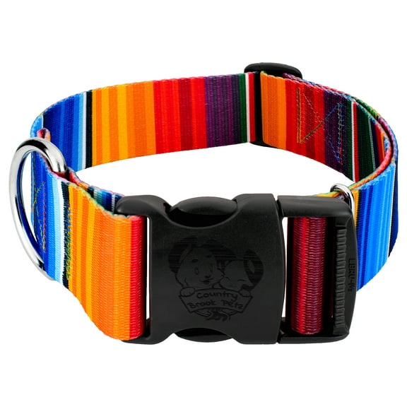 Country Brook Petz® 1 1/2 inch Deluxe Serape Dog Collar, Medium