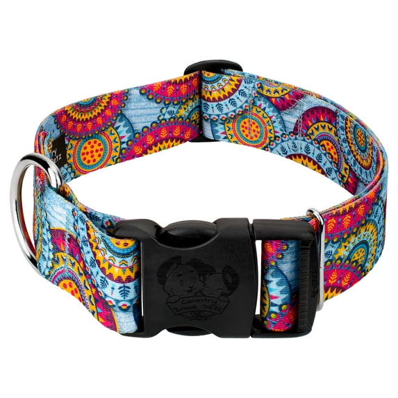 Country Brook Petz® 1 1/2 inch Deluxe Sky Mandala Dog Collar, Large