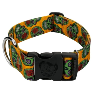 Country Brook Petz® 1 1/2 inch Deluxe Sugar Skulls Dog Collar, Extra Large