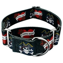 Country Brook Petz® 1 1/2 inch I Love Mom Martingale Dog Collar, Medium