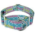 thumbnail image 1 of Country Brook Petz® 1 1/2 inch Love and Peace Martingale Dog Collar, Large, 1 of 7