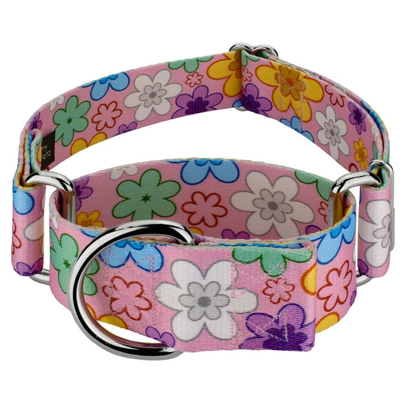 Country Brook Petz® 1 1/2 inch May Flowers Martingale Dog Collar, Large