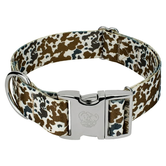 Country Brook Petz® 1 1/2 inch Premium Cow Print Dog Collar, Medium