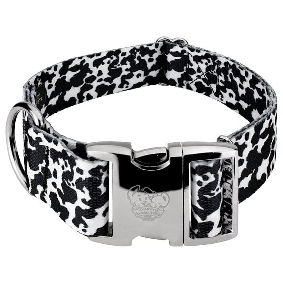 Country Brook Petz® HossFit Jr Wide Premium Dog Collar (Dairy Cow, Large)