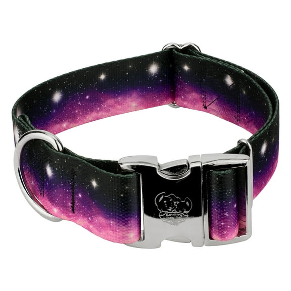 Country Brook Petz® 1 1/2 inch Premium Heavenly Space Dog Collar, Medium