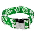 thumbnail image 1 of Country Brook Petz® 1 1/2 inch Premium Kelly Green Hawaiian Dog Collar, Large, 1 of 5