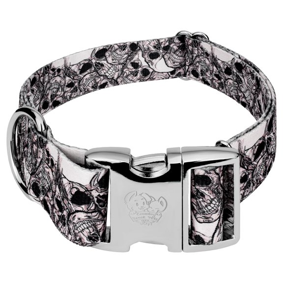 Country Brook Petz® 1 1/2 inch Premium Phantom Skulls Dog Collar, Large