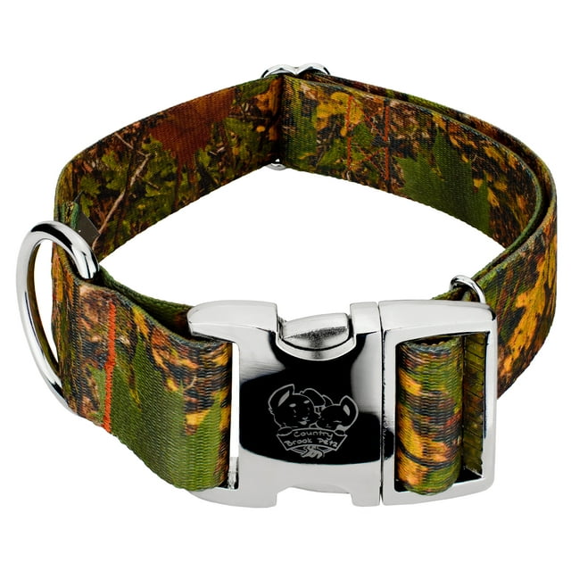 Country Brook Petz® 1 1/2 inch Premium Southern Forest Camo Dog Collar, Extra Large