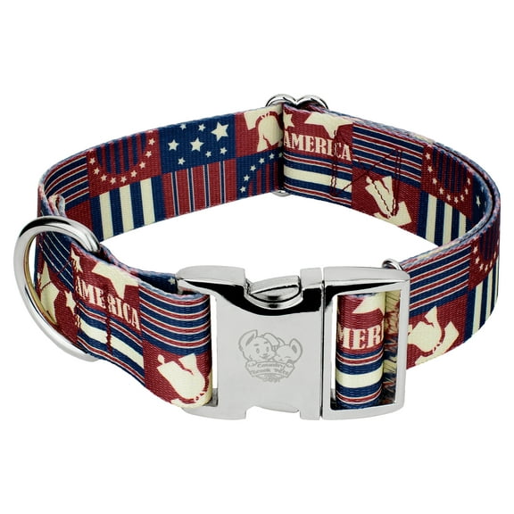 Country Brook Petz® 1 1/2 inch Premium Spirit of '76 Dog Collar, Medium
