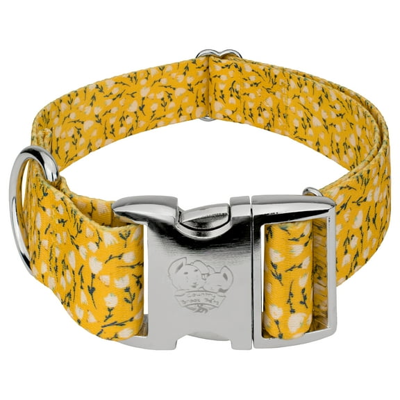 Country Brook Petz® 1 1/2 inch Premium Spring Cottagecore Dog Collar, Extra Large