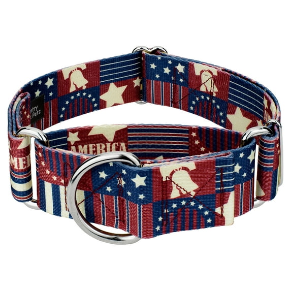 Country Brook Petz® 1 1/2 inch Spirit of '76 Martingale Dog Collar, Extra Large