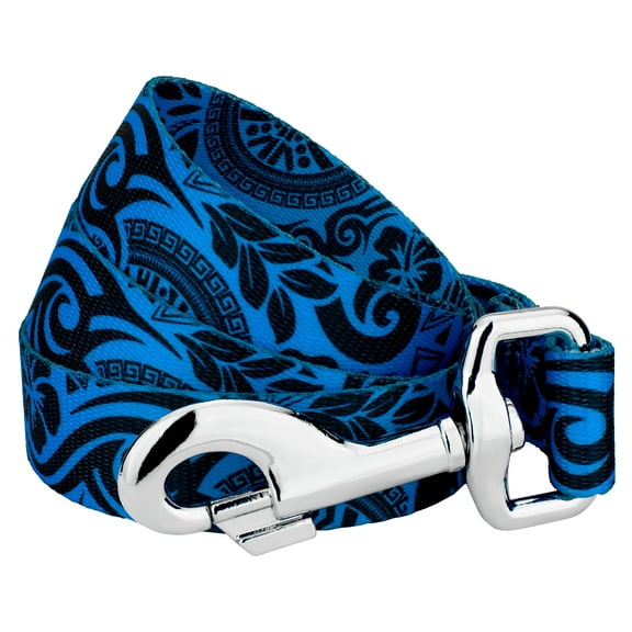 Country Brook Petz® 1/2 inch Blue Polynesian Dog Leash, 6 Foot