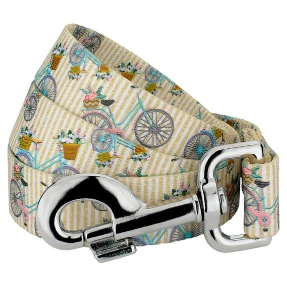 Country Brook Petz® 1/2 inch Vintage Bicycles Dog Leash, 4 Foot