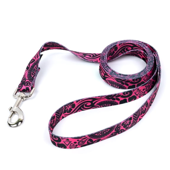 Country Brook Petz® 1 Inch Pink Polynesian Everyday Dog Leash, 4 Foot