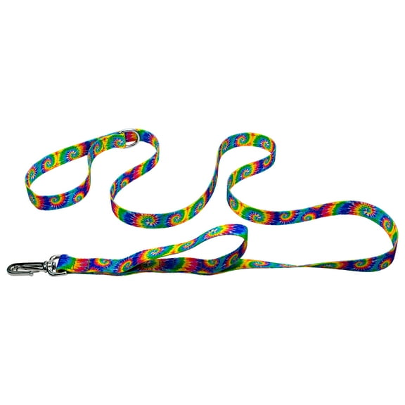 Country Brook Petz® 1 inch Classic Tie Dye Deluxe Reflective Dog Leash, 6 Foot