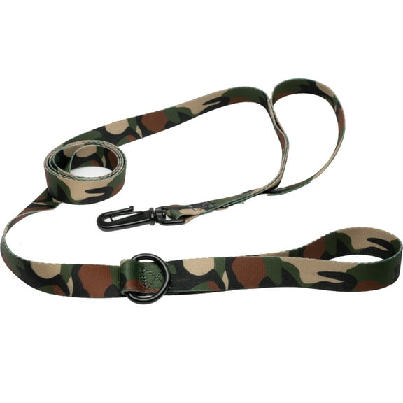 Country Brook Petz® 1 inch Deluxe Woodland Camo HD Dog Leash, 6 Foot