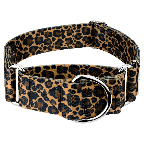 Country Brook Petz® 2 inch Leopard Print Martingale Dog Collar, Medium