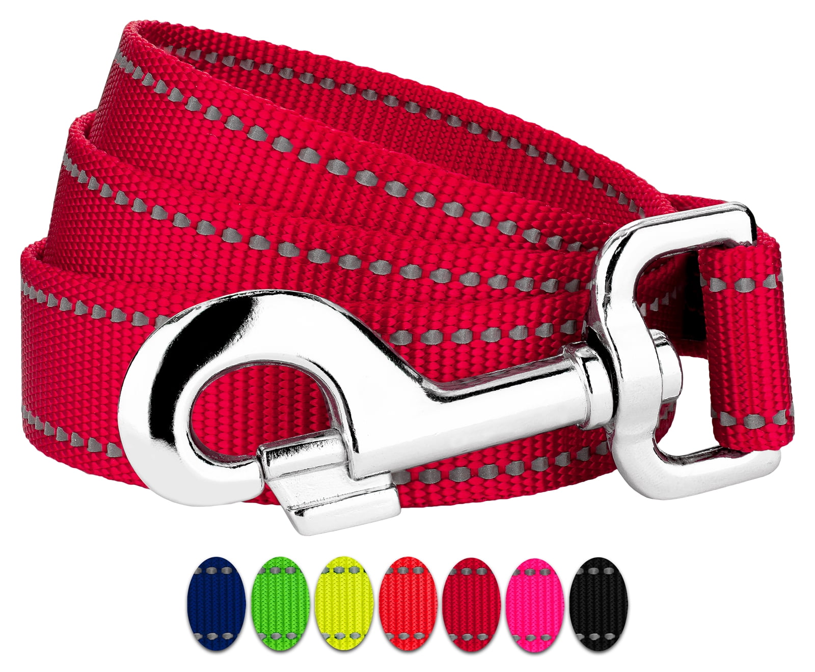 Country Brook Petz - 3/4 Inch Reflective Nylon Dog Leash - Walmart.com