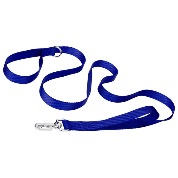 Country Brook Petz® 3/4 inch Deluxe Nylon Dog Leash, 6 Foot - Bright Royal Blue