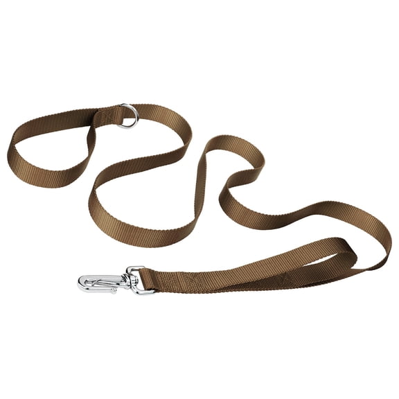 Country Brook Petz® 3/4 inch Deluxe Nylon Dog Leash, 6 Foot - Coyote Tan