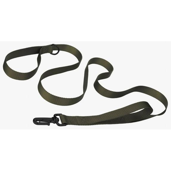 Country Brook Petz® 3/4 inch Deluxe Nylon Dog Leash, 6 Foot - Dark Olive Drab