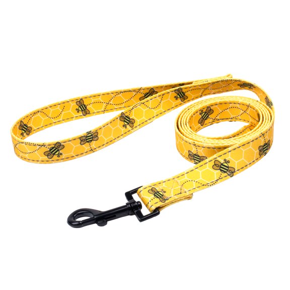 Country Brook Petz® 5/8 Inch Busy Bee Reflective Dog Leash, 6 Foot