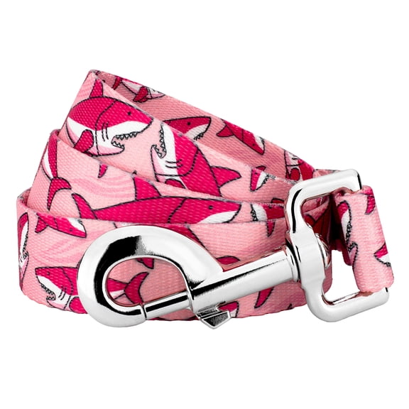 Country Brook Petz® 5/8 inch Pink Sharks Dog Leash, 6 Foot