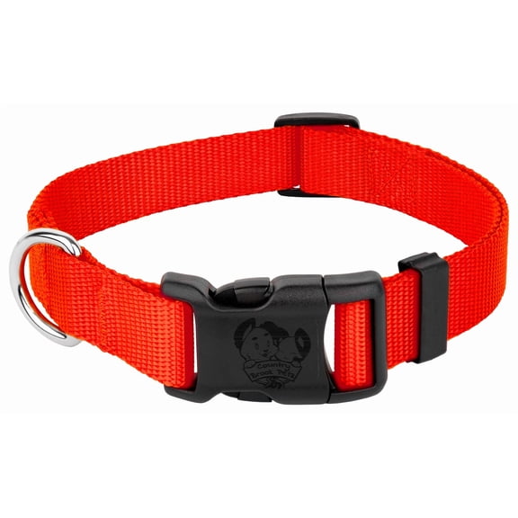 Country Brook Petz® Everyday Hot Orange Nylon Dog Collar, Large